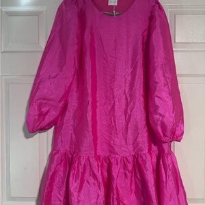 VILA Shimmering Pink Kids Formal Dress